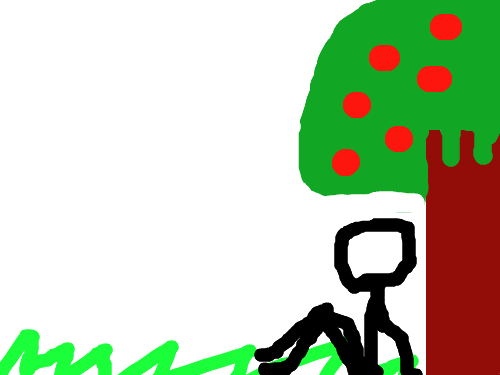 사과 : 사과가 주렁주렁 떨어진다. 스케치판 ,sketchpan