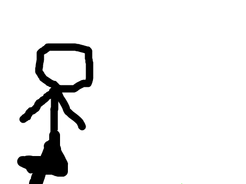 달리기1 : 어떤 사람이 달리기를 하는 대 팔은 전혀 않움직이면서 달린다. 스케치판 ,sketchpan