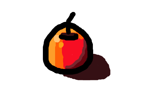 명암을 넣은 사과 : 빨간 사과 스케치판 ,sketchpan