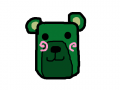 귀여운 곰 : 초록색 어른 곰 스케치판 ,sketchpan