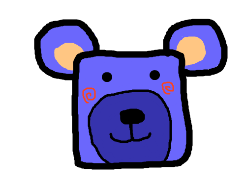 네모곰 : 네모곰은 둥근곰의 아빠 스케치판 ,sketchpan