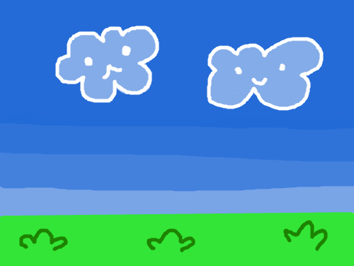 망친 구름 : 아직 완성이 되지 않은 그림 스케치판 ,sketchpan