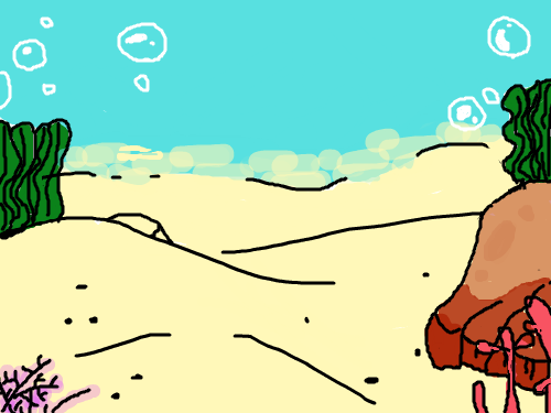 바다 속 : 바다 속 스케치판 ,sketchpan