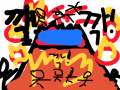 화산폭발 : 사람들이 모조리다죽어가는 모습 스케치판 ,sketchpan
