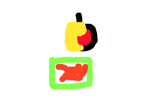 사과 : 사과깎기 스케치판 ,sketchpan
