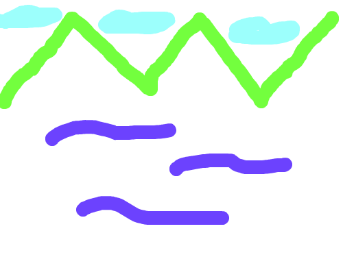 산,구름,바다 : 산구름바다이다 스케치판 ,sketchpan