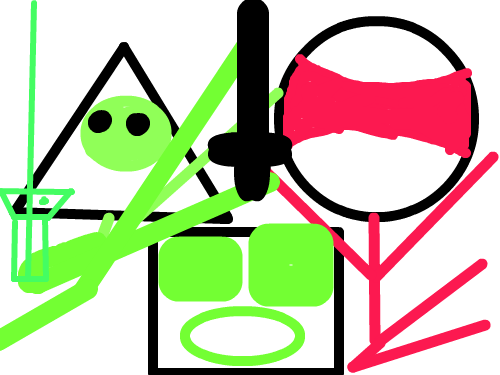 동그라미, 세모, 네모 그려서 꾸미기 : 동그라미, 세모, 네모 그려서 꾸몄습니다. 스케치판 ,sketchpan