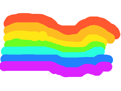 무지개를 그리고 지우개로 지우기. : 무지개 그리기 스케치판 ,sketchpan