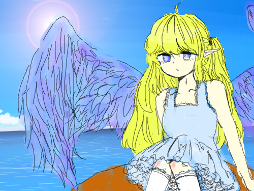 색칠했떠여! : ㅋㅋ 난 색칠만잘하네;; 스케치판 ,sketchpan