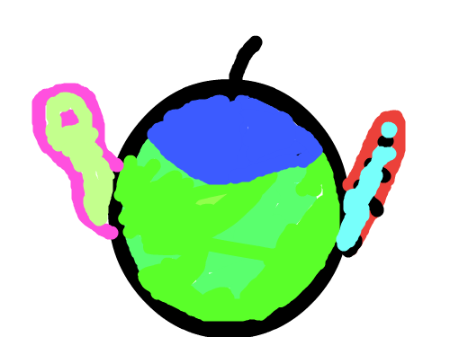 쌍둥이 벌래 : 사과속에 귀여운 벌래가2마리가 있습니다.  ^ㅇ^ 스케치판 ,sketchpan