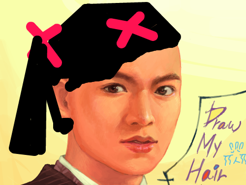 구준표 여자등극 : 구준표 머리피다가 망친그림 스케치판 ,sketchpan