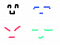 여러가지 표정 : 웃는표정,우는화난 스케치판 ,sketchpan