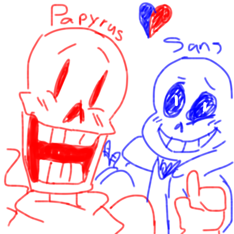 Papyrus an.. : Papyrus and Sans XD 스케치판 ,sketchpan
