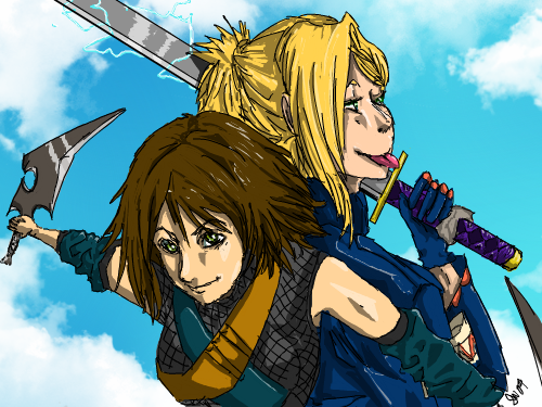 Scout  Dagger : my sister and i 스케치판 ,sketchpan