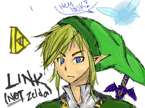 Link : Link with Navi pestering him :) I was thinking about drawing Fi, but I thought Fi was cool. My first drawing on sketchpan! and if you guys would be nice enough, I would like some help understanding this site 0~0'' 스케치판 ,sketchpan