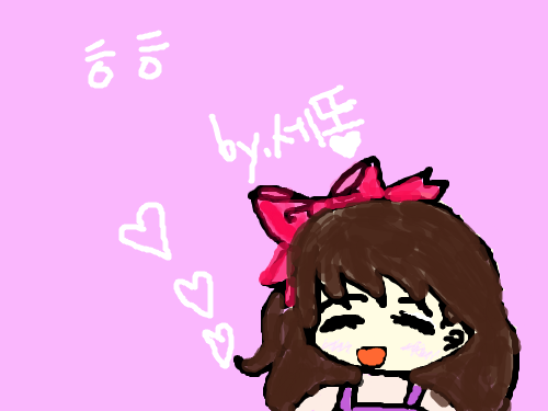 웃는 소녀 : 아무생각업ㅅ이 ㅎㅎ 웃고있슴. 스케치판 ,sketchpan