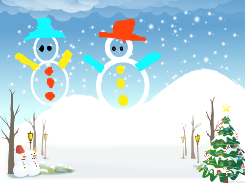 눈사람 : 눈이 와서 눈사람을 만들었어요. 스케치판 ,sketchpan