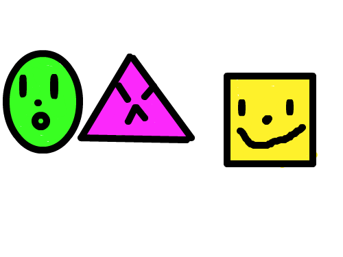 네모,세모,동그라미 : 여러가지얼굴 스케치판 ,sketchpan