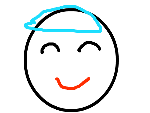 동그라미 : 동그라미 모자 쓰다 스케치판 ,sketchpan