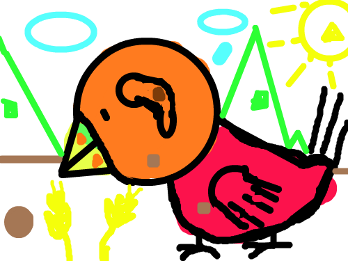 참새 : 색칠해보았다 스케치판 ,sketchpan