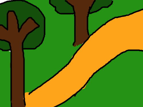 산책로 : 나무나무 스케치판 ,sketchpan