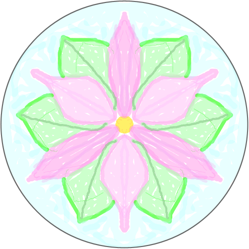 플라워 인더 워터 : 물에 떠있는 꽃이 컨셉...? 스케치판 ,sketchpan