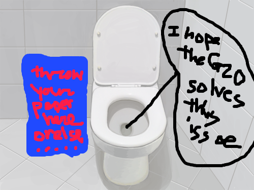 Toilet Paper Unwelcome : Wishing for that day when people can throw toilet papers inside toilets 스케치판 ,sketchpan