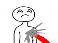 A guy Blee.. : A guy Bleeding a but load through his chest 스케치판 ,sketchpan