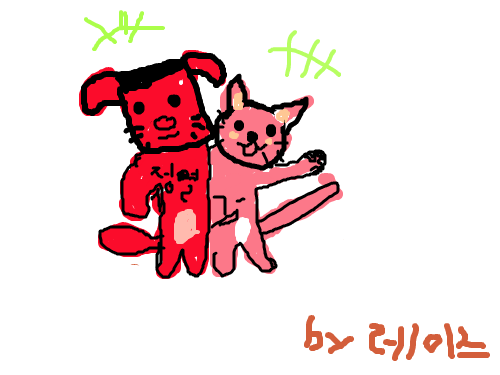 정열개와싱하고양이 : 이건 뭐........ 스케치판 ,sketchpan