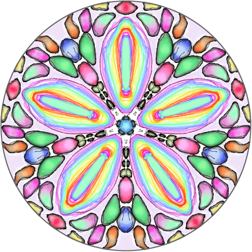 무지개 : 무지개꽃 스케치판 ,sketchpan