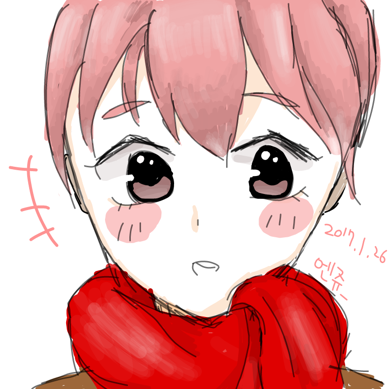 남자애...?.. : 남자애...?를 그려보았다 스케치판 ,sketchpan