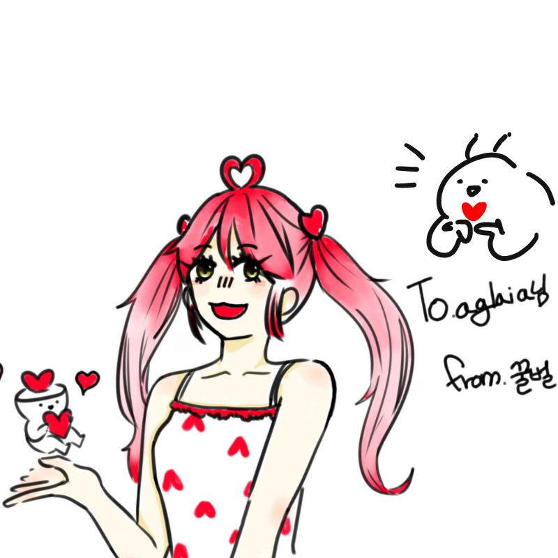 aglaia님ㅁ!.. : aglaia님ㅁ!!리퀘끌고왓슴다 타블렛갑자기상태맛가서좀늦엇어오 ..퀄넘낮다..죄송해오(￦ 스케치판 ,sketchpan