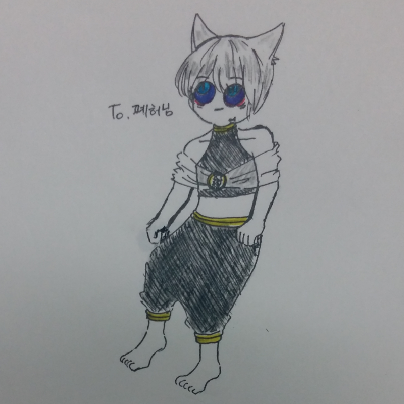 폐허님 손.. : 폐허님 손그림리퀘와앗어오오(●￦●¥흑인피부는색을넣지못햇슿니다 스케치판 ,sketchpan