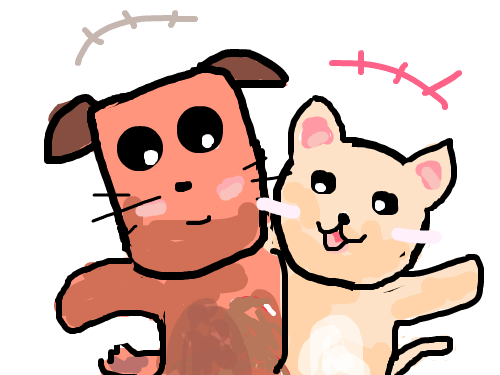 귀여운 친구들 : 친구들이다. 스케치판 ,sketchpan