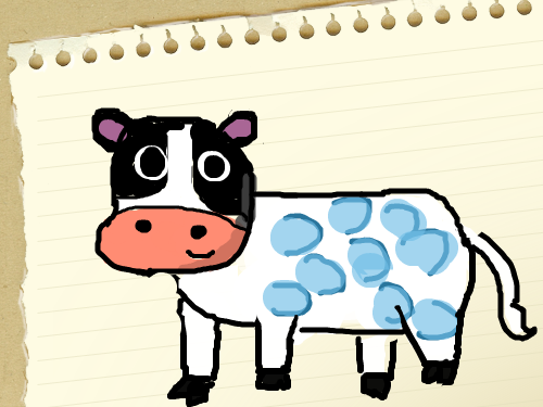 물고기 소 : 물고기소 이다. (내가 꾸며낸 소) 스케치판 ,sketchpan