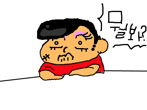 여장남자깡패짱구씨 : 여장남자깡패 그자체 스케치판 ,sketchpan