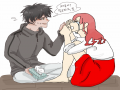 마침 달달.. : 마침 달달한거 그리고 싶었는데♡
(이녀석 사람 달래는거 엄청 못함 스케치판 ,sketchpan