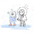 먹님의 이.. : 먹님의 이누이트족 자캐와 나란히-
여러분 이걸보고 더위따윈 날려버려욧!!
(될리가 있냐 스케치판 ,sketchpan