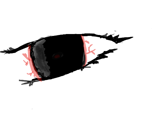 현재 눈 상태.. : 현재 제 눈을 거울보면서 그렸습니다.. 스케치판 ,sketchpan