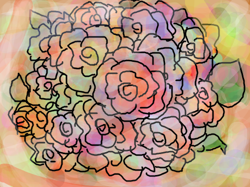 3번째작! 몽환적 장미 : 몽환적은 개뿔 스케치판 ,sketchpan