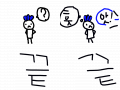 심심해서 만듦 : 참고로 파란 머리는 유명한 인간이었답니다 스케치판 ,sketchpan