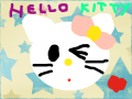 HELLO KITTY : 가입해서  처음  그린    그림입니다.    제목은   윙크하는   핼로키티입니다.    잘봐주시면     감사감사  합니다. 스케치판 ,sketchpan