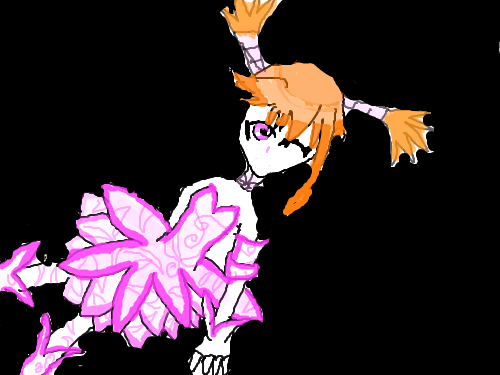 핑크소녀 : 핑크옷 입은 소녀 스케치판 ,sketchpan