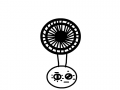 선풍기 그리기 : 원과 직선을 이용한 선풍기 그리기 스케치판 ,sketchpan
