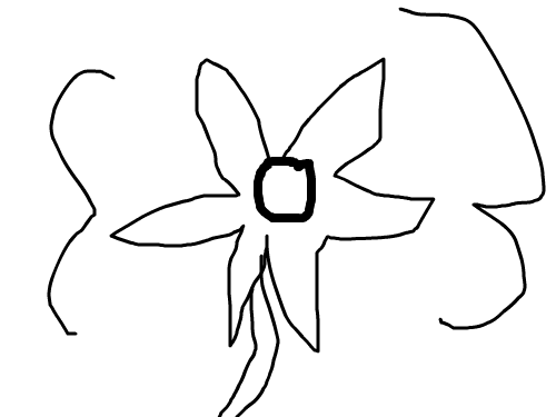 멋진 꽃 : 꽃은 햇빛과 물을 좋아함 스케치판 ,sketchpan