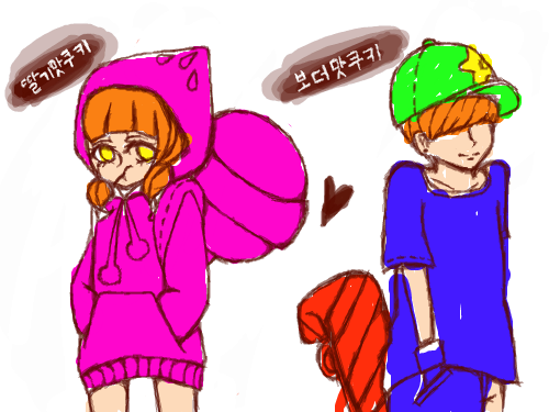 쿠키 : 쿠키인화 스케치판 ,sketchpan