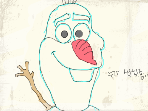 올라프 : 파랑이당~ 스케치판 ,sketchpan