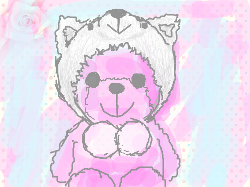 곰돌이> : 핑크곰돌잉 ㅇㅇㅇ 스케치판 ,sketchpan