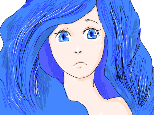 파랑머리 : 그리다 귀찮앗허 관둠 스케치판 ,sketchpan