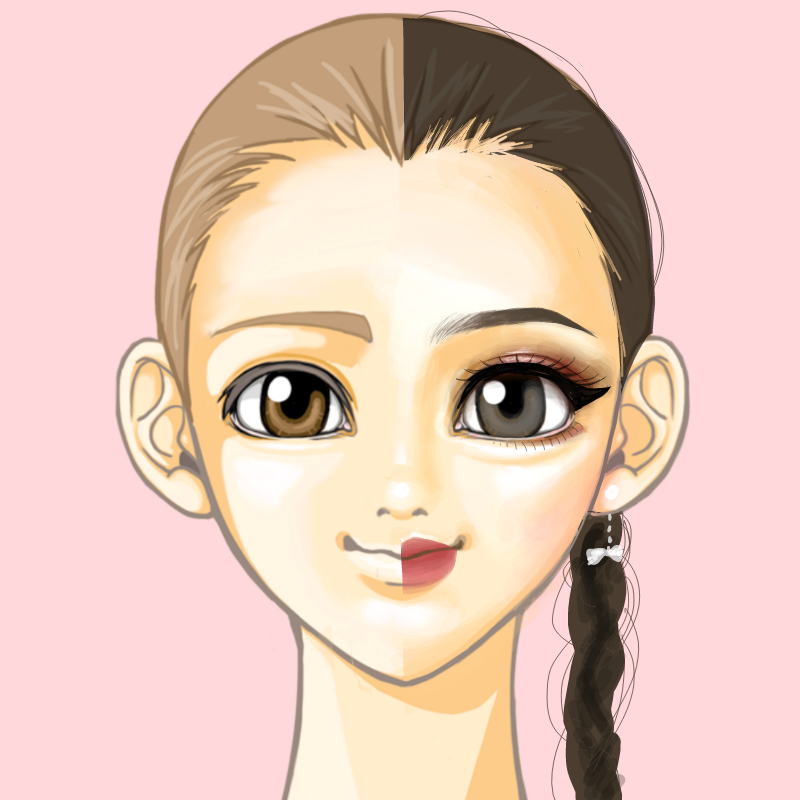 내 취향 버.. : 내 취향 버건디 메이크업
눈썹은 아치형
깊은 눈매를 위해 파데 위에 먼저 카푸치노 색 아이섀도를 넓게 깔아줌
광대,티존,코 끝, 윗입술 위,눈썹 아래 하이라이터
입술은 벽돌과 로즈 느낌나는 립스틱을 오버립 해서 바름 스케치판 ,sketchpan